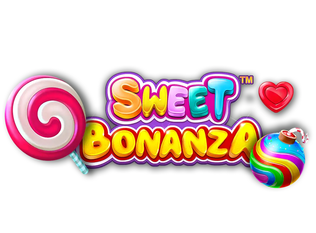 Colorful candy-themed imagery of Sweet Bonanza, showcasing cluster pays and tumbling reels for sugary wins.